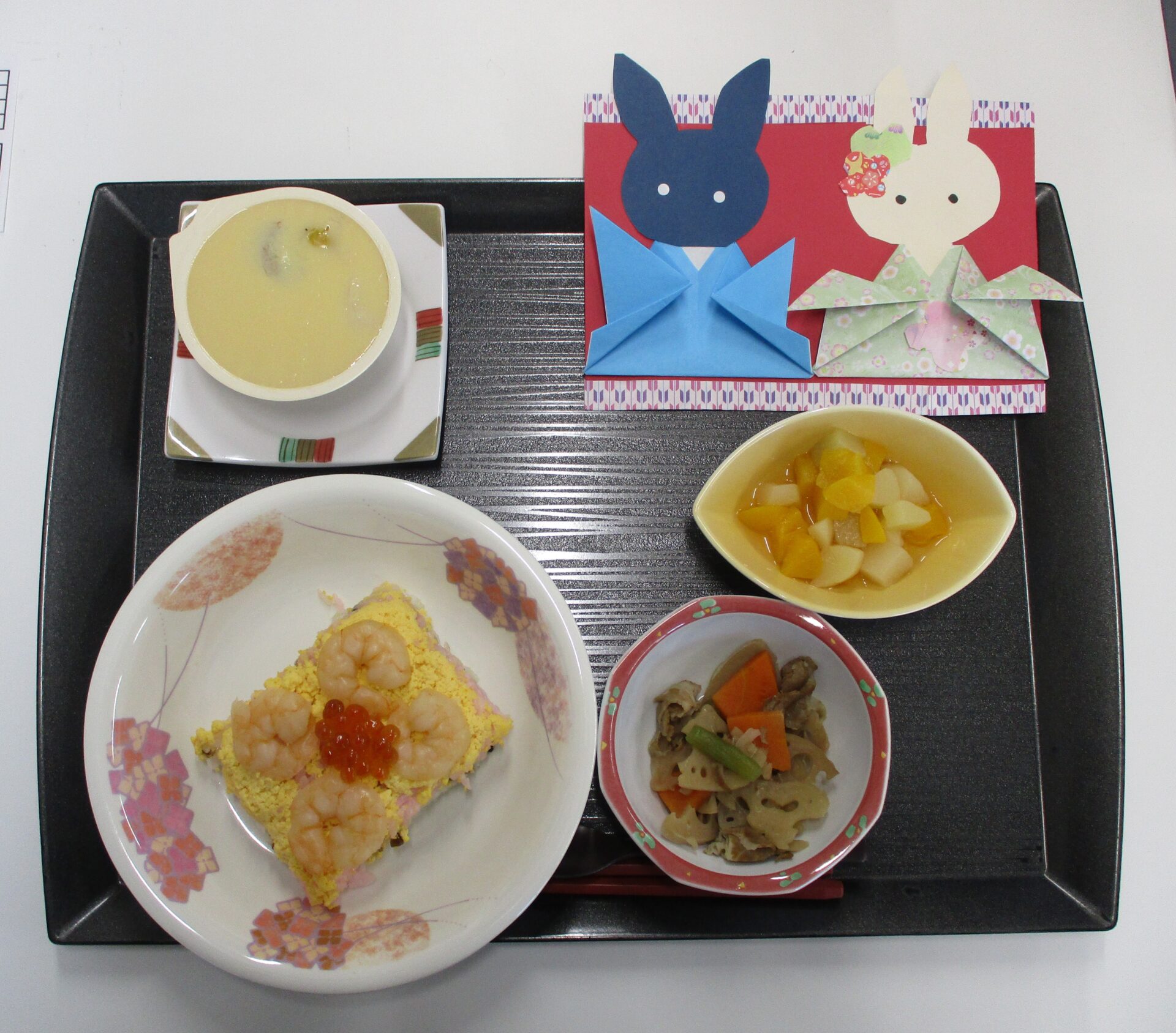3月3日「ひな祭り昼食・お菓子」両備ヘルシーケア高松