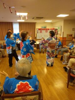 夏祭りを開催！！　～岡山ケアセンターデイサービス～