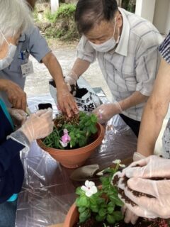 園芸レクリエーション～苫田温泉 泉水デイサービス～