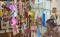 大空に届け！笹にかけた今年の願い～両備ヘルシーケア浜町